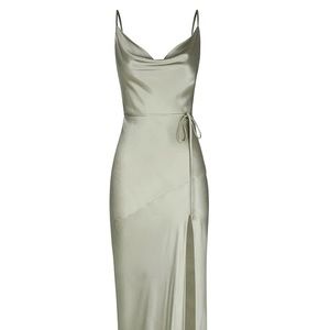 Shona Joy La Lune Bias Cowl Maxi Dress in Sage